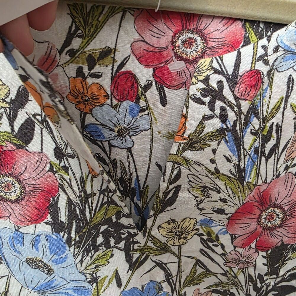 NWT J Jill Love Linen Dress Size 4X Floral Sleeveless Pockets Mini Pastel Linen - Picture 12 of 12
